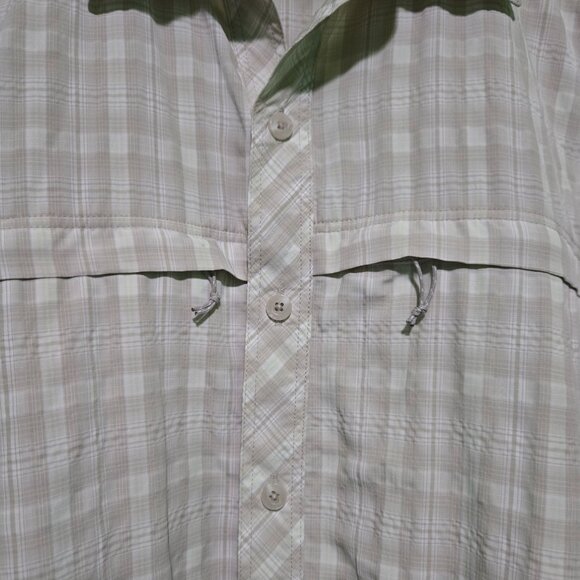 Simms shirt mens Medium plaid Short-sleeve button-front - Picture 5 of 7